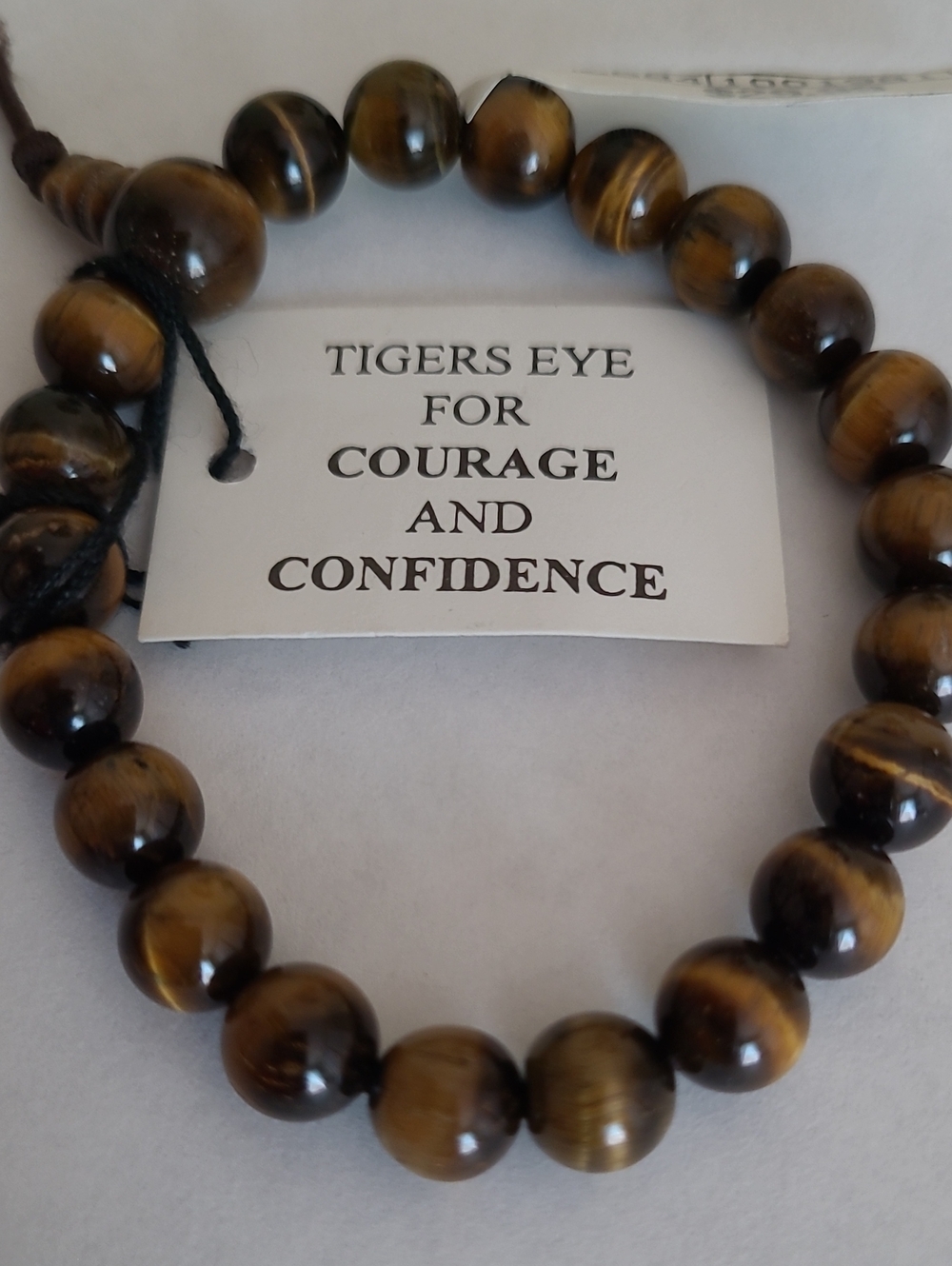 Natural Tiger's Eye Beaded Stretch Bracelet-Courage and Confidence